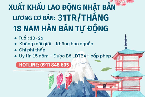 Tuyển Nam XKLĐ Nhật Hàn Bán Tự Động Phỏng Vấn 25/02
